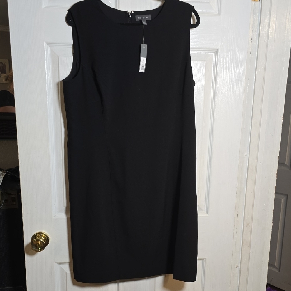 The Limited 16 1X Elegant Black Sleeveless Midi Dress